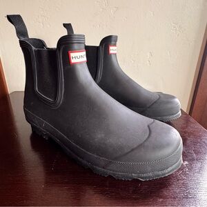 Hunter Original Men’s Chelsea Rain Boots in Matte Black